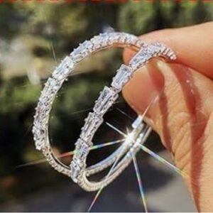 Crystal hoop earrings